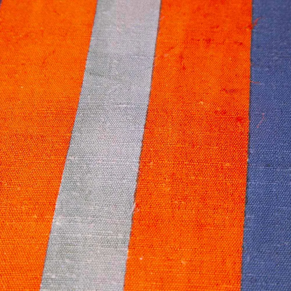 Läufer italienischer Kunst, hergestellt und handbemalt in Hanf Unique Piece - Brands Viadurini