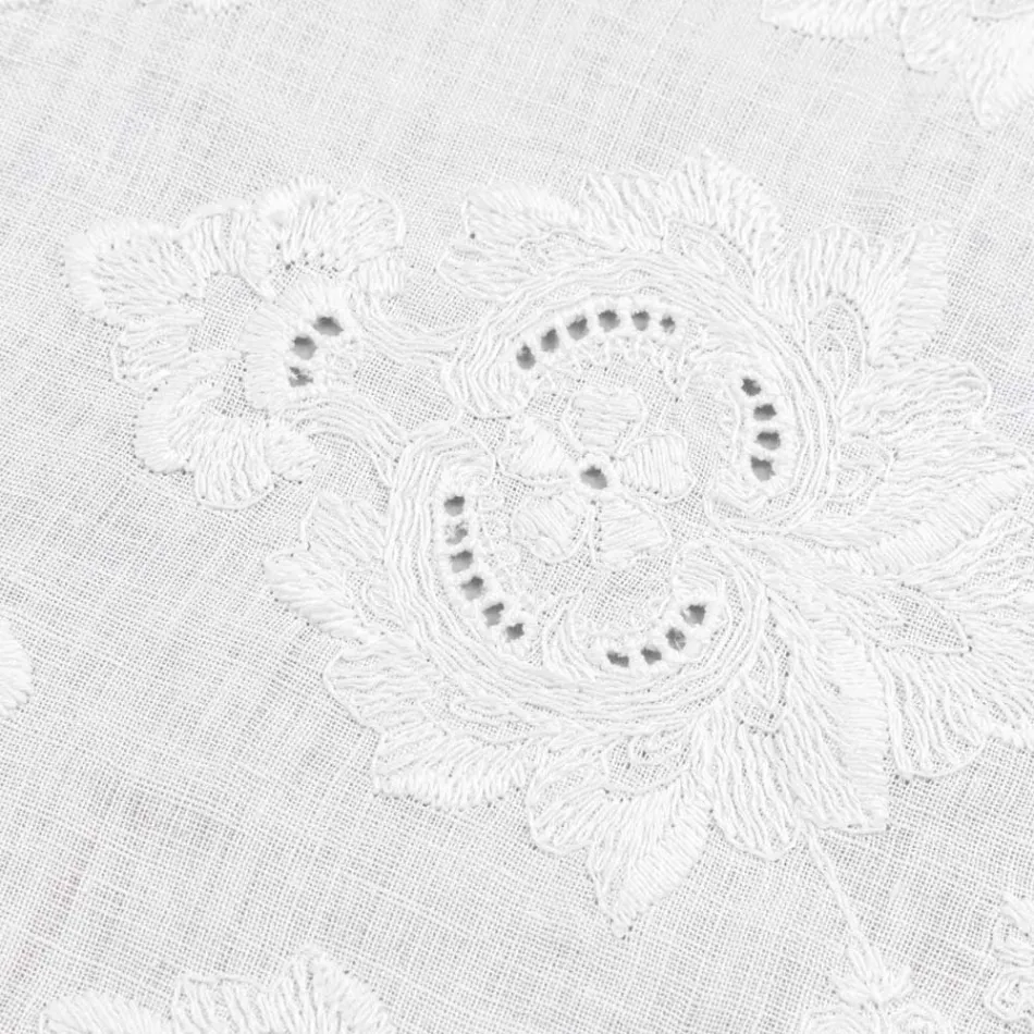 Tischläufer aus 100 % Leinen mit italienischer Luxus-Design-Stickerei – Jujube Viadurini