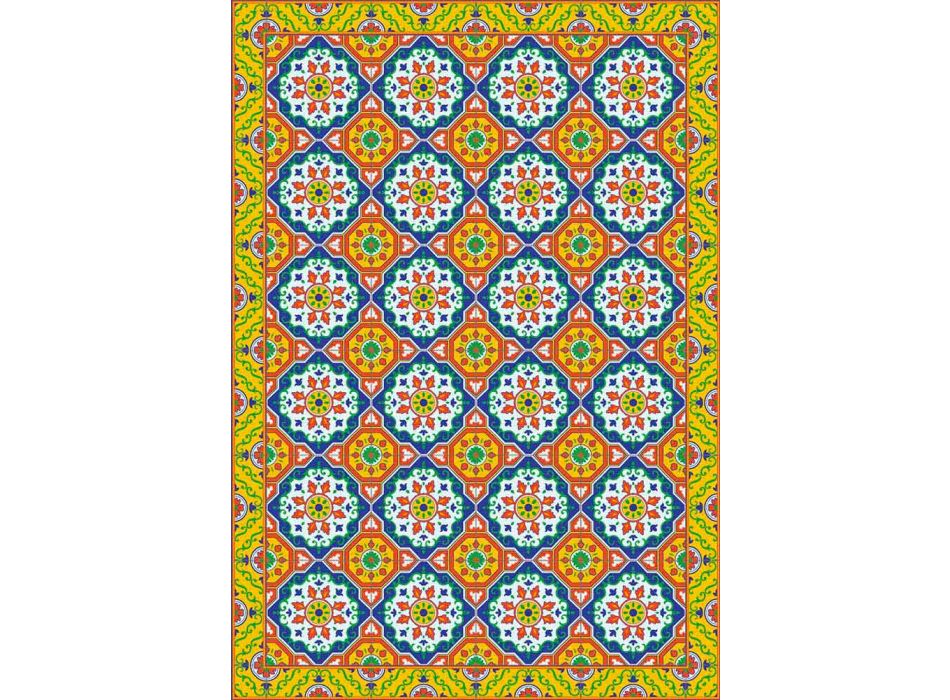 Coloured Design Table Runner aus PVC und Polyester mit Fantasy - Meriva Viadurini
