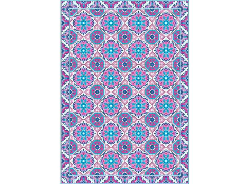 Coloured Design Table Runner aus PVC und Polyester mit Fantasy - Meriva Viadurini