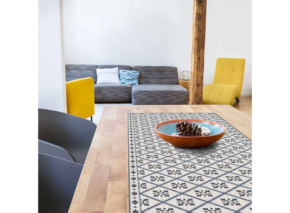 Tischläufer aus PVC und Polyester mit modernem Muster - Berimo Viadurini