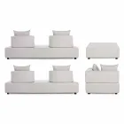 Modernes Design Outdoor Corner Lounge aus Homemotion Stoff - Benito Viadurini