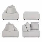 Modernes Design Outdoor Corner Lounge aus Homemotion Stoff - Benito Viadurini