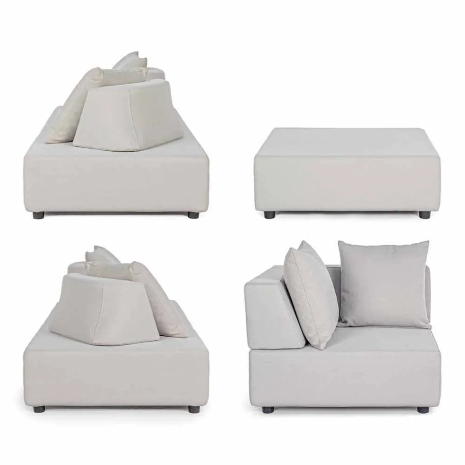 Modernes Design Outdoor Corner Lounge aus Homemotion Stoff - Benito Viadurini