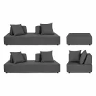 Modernes Design Outdoor Corner Lounge aus Homemotion Stoff - Benito Viadurini