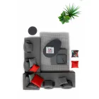 Modernes Design Outdoor Corner Lounge aus Homemotion Stoff - Benito Viadurini