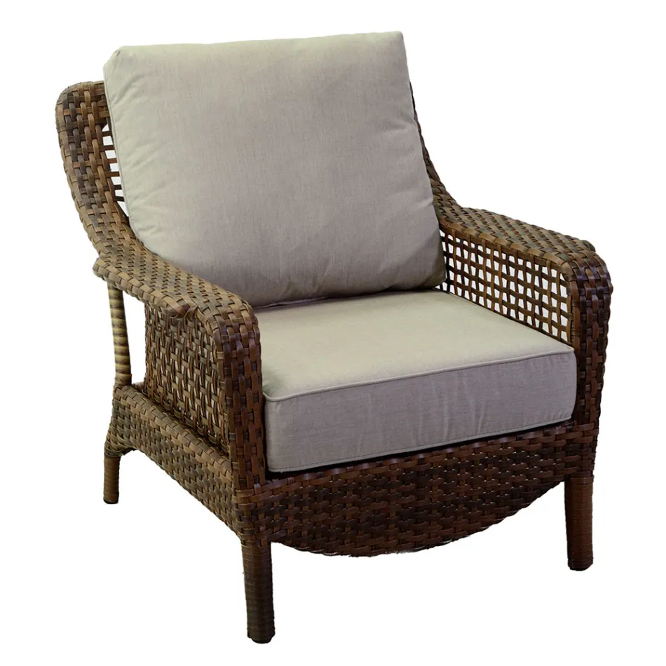 Wohnzimmer bestehend aus 2 Sesseln, 1 Sofa und 1 Couchtisch - Sonnenschirm Viadurini