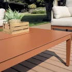 Wohnzimmer, bestehend aus 2 Sesseln, 1 Sofa und Couchtisch aus Aluminium - Symphony Viadurini