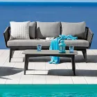 Wohnzimmer bestehend aus 2- oder 3-Sitzer-Sofa, Sesseln und Couchtisch - Elios Viadurini