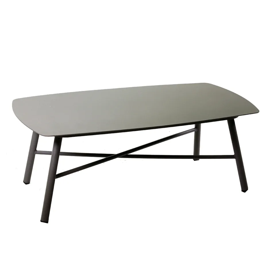 Wohnzimmer im Freien, bestehend aus 1 3-Sitzer-Sofa, 2 Sesseln und 1 Couchtisch - Righello Viadurini