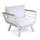 Wohnzimmer im Freien, bestehend aus 2 Sesseln und 1 Aluminiumtisch - Righello Viadurini