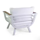 Wohnzimmer im Freien, bestehend aus 2 Sesseln und 1 Aluminiumtisch - Righello Viadurini