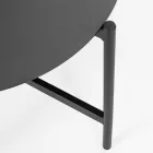 Wohnzimmer im Freien mit 1 Sofa, 2 Sesseln und 2 Stahltischen - Prefer Viadurini