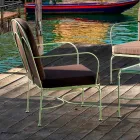 Outdoor-Lounge mit handgefertigter Eisenstruktur Made in Italy - Melinda Viadurini