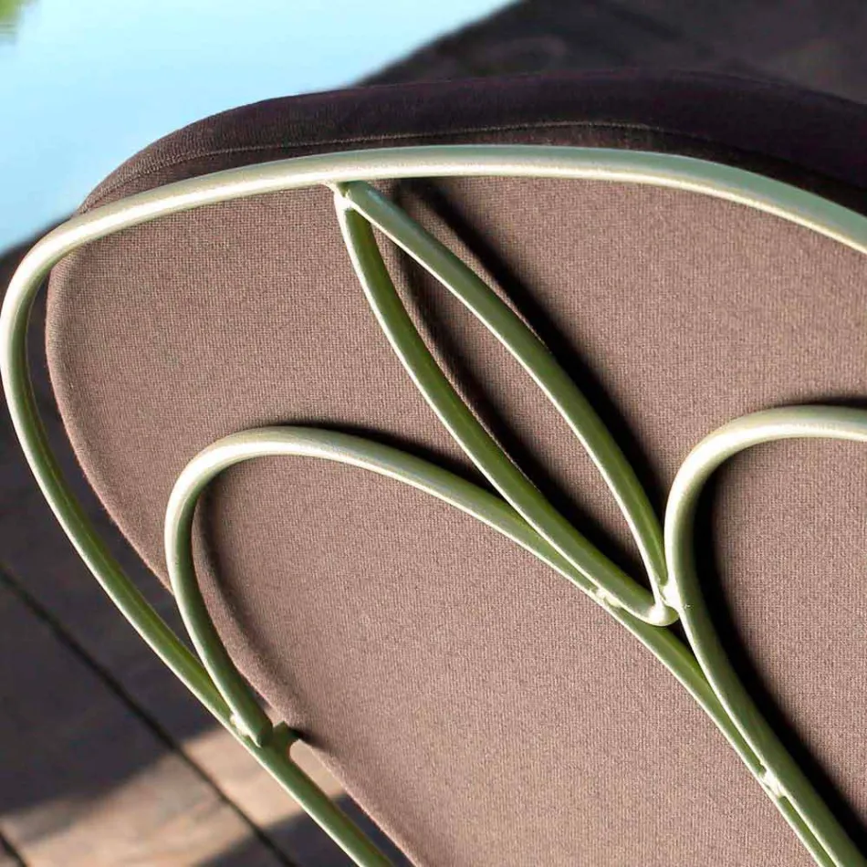 Outdoor-Lounge mit handgefertigter Eisenstruktur Made in Italy - Melinda Viadurini