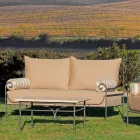 Artisan Garden Lounge mit Eisenstruktur Made in Italy - Lisotto Viadurini