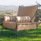 Artisan Garden Lounge mit Eisenstruktur Made in Italy - Lisotto Viadurini