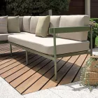 Gartenlounge mit 2 Sofas und 1 Aluminium-Couchtisch - Daisy Viadurini