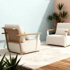 Gartenlounge mit Sofa, 2 Sesseln und Couchtisch - Montorio Viadurini
