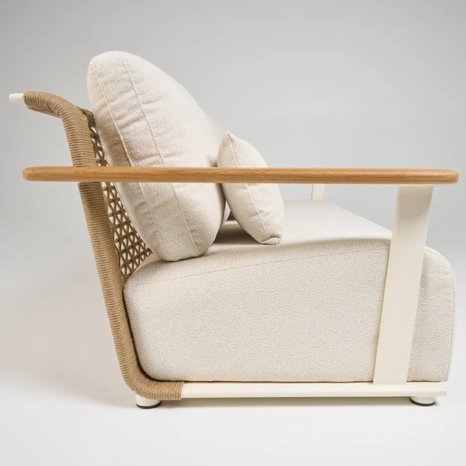 Gartenlounge mit Sofa, 2 Sesseln und Couchtisch - Montorio Viadurini