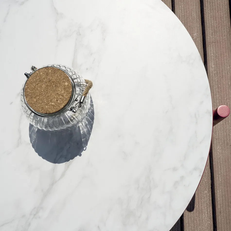 Rotes oder grünes Aluminium-Garten-Wohnzimmer - Regalrise Viadurini