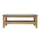 Gartenlounge-Set aus Holz mit Rattan und abnehmbaren Kissen - Silvara Viadurini