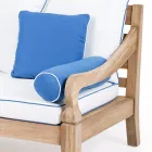 Gartenlounge-Set aus gebürstetem natürlichem Teakholz - Artes Viadurini