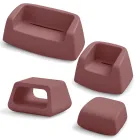 Gartenlounge aus farbigem Polyethylen Made in Italy 4-teilig - Pennini Viadurini