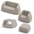 Garden Lounge aus farbigem Polyethylen Made in Italy 4 Stück - Nibs Viadurini