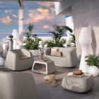Garden Lounge aus farbigem Polyethylen Made in Italy 4 Stück - Nibs Viadurini
