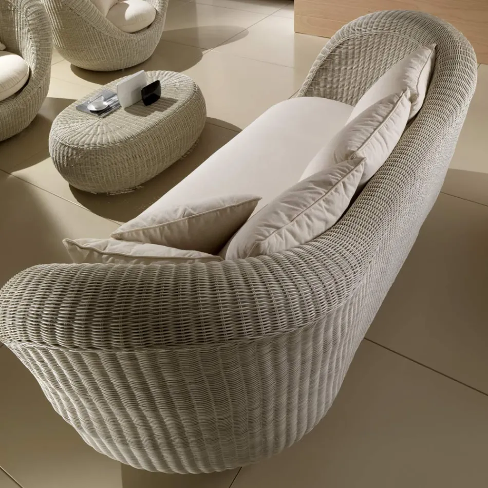 Gartenlounge-Set aus handgeflochtenem Polyrattan - Eder Viadurini