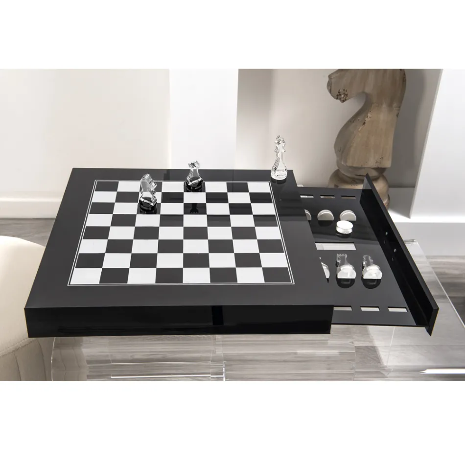 Schachbrett für Schach- und Designprüfer aus Plexiglas Made in Italy - Schach Viadurini
