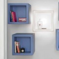 Modernes Design farbiges Würfelregal Slide Open Cube, hergestellt in Italien