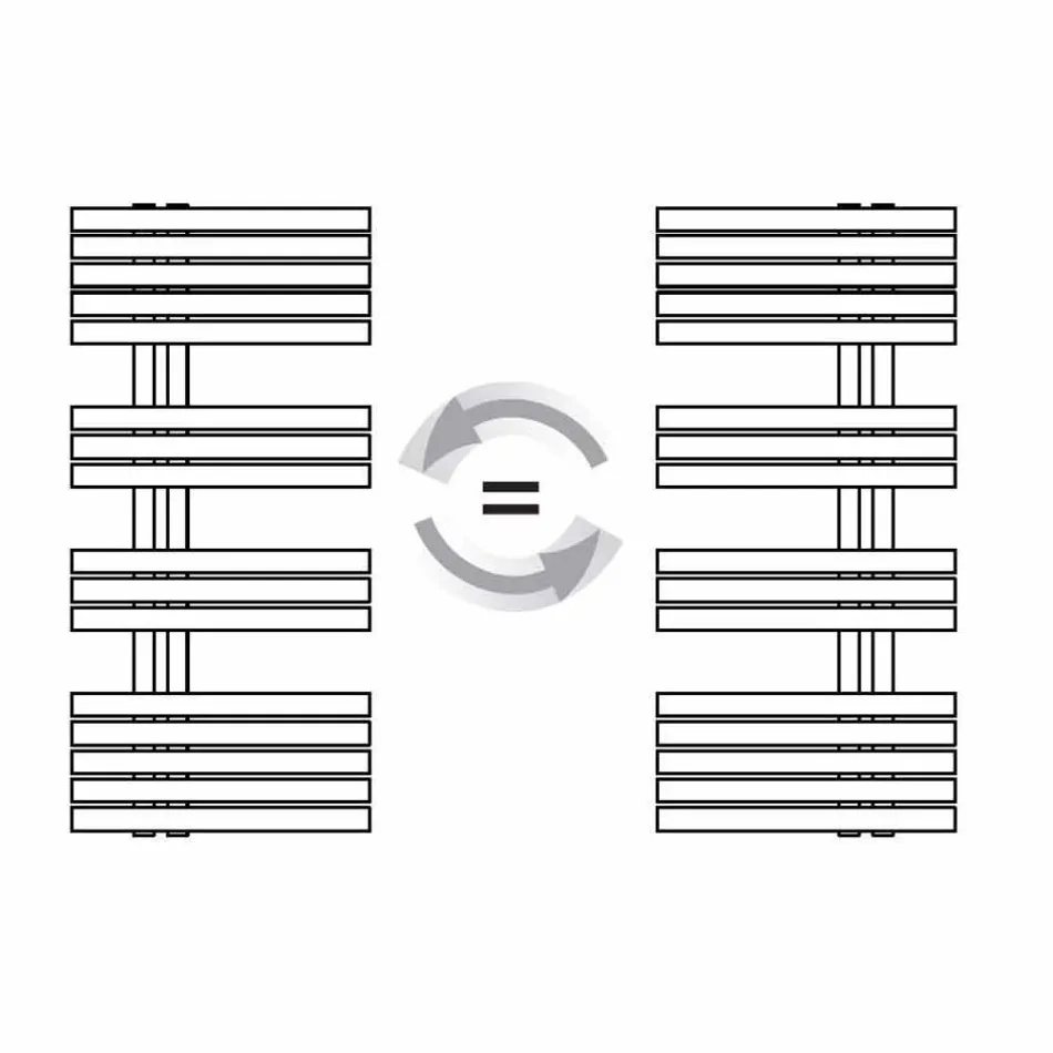 Modernes Design Badetuchwärmer aus Stahl bei 386 Watt - Pfau Viadurini