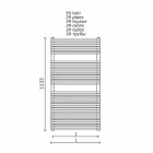 Hydraulischer Badhandtuchwärmer mit vertikalem Design aus Stahl 1013 W - Griffin Viadurini