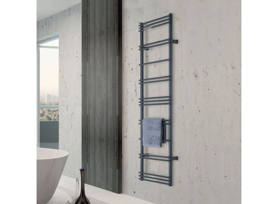 Handtuchwärmer mit elektrischem System aus Stahl, hergestellt in Italien – Ananas Viadurini