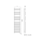 Elektrischer Handtuchwärmer aus satiniertem Stahl, hergestellt in Italien – Peel Viadurini