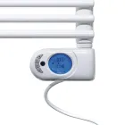Elektrischer Handtuchwärmer aus Messing mit Verbindungskugeln, hergestellt in Italien - Ricotta Viadurini