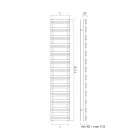 Hydraulischer Handtuchwärmer mit horizontalen Elementen, hergestellt in Italien – Amaretti Viadurini