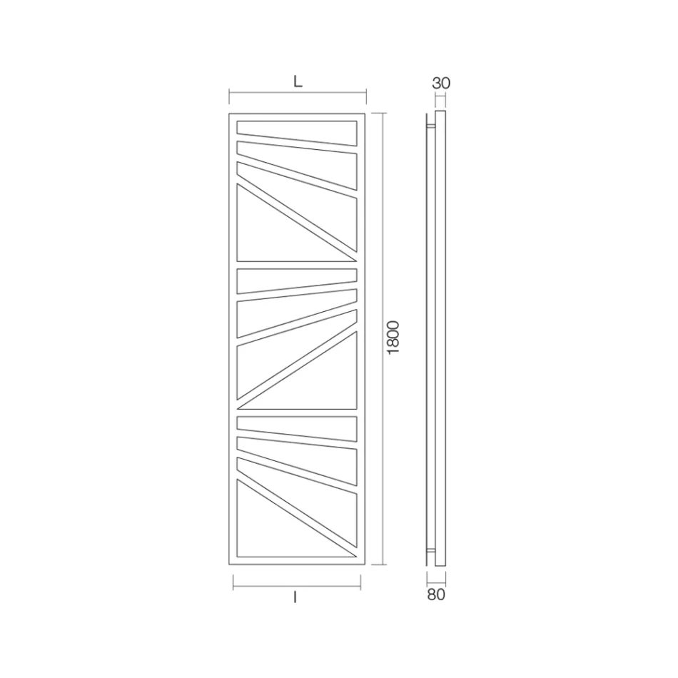 Hydraulischer Handtuchwärmer mit quadratischen Elementen, hergestellt in Italien – Mandeln Viadurini