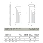 Hydraulischer Handtuchwärmer aus Stahl mit modernem Design Made in Italy - Potentia Viadurini