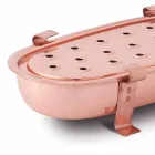 Tisch Chafing Dish für Kupfertöpfe Made in Italy 45x23 cm - Mariaelena Viadurini