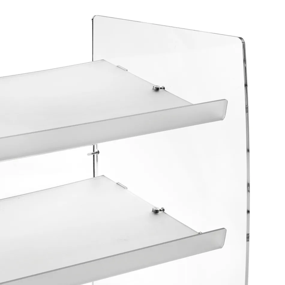 Nerina 3-stöckiges Schuhregal aus transparentem Plexiglas, hergestellt in Italien Viadurini