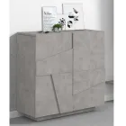 Hohes oder niedriges Schuhregal in nachhaltigem Holzdesign mit 2 oder 4 Türen - Fjona Viadurini