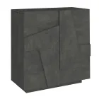 Indoor-Schuhschrank mit 2 Melamintüren Made in Italy - Naditza Viadurini