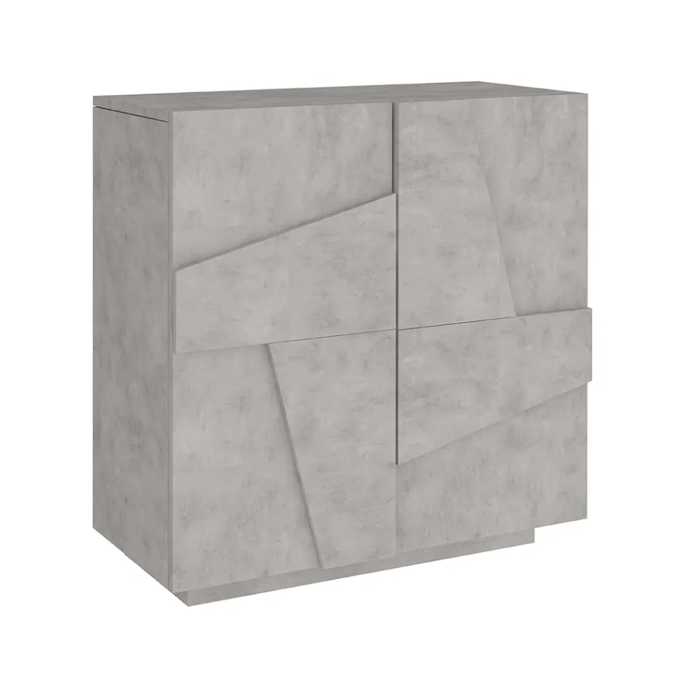 Indoor-Schuhschrank mit 2 Melamintüren Made in Italy - Naditza Viadurini