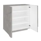 Indoor-Schuhschrank mit 2 Melamintüren Made in Italy - Naditza Viadurini