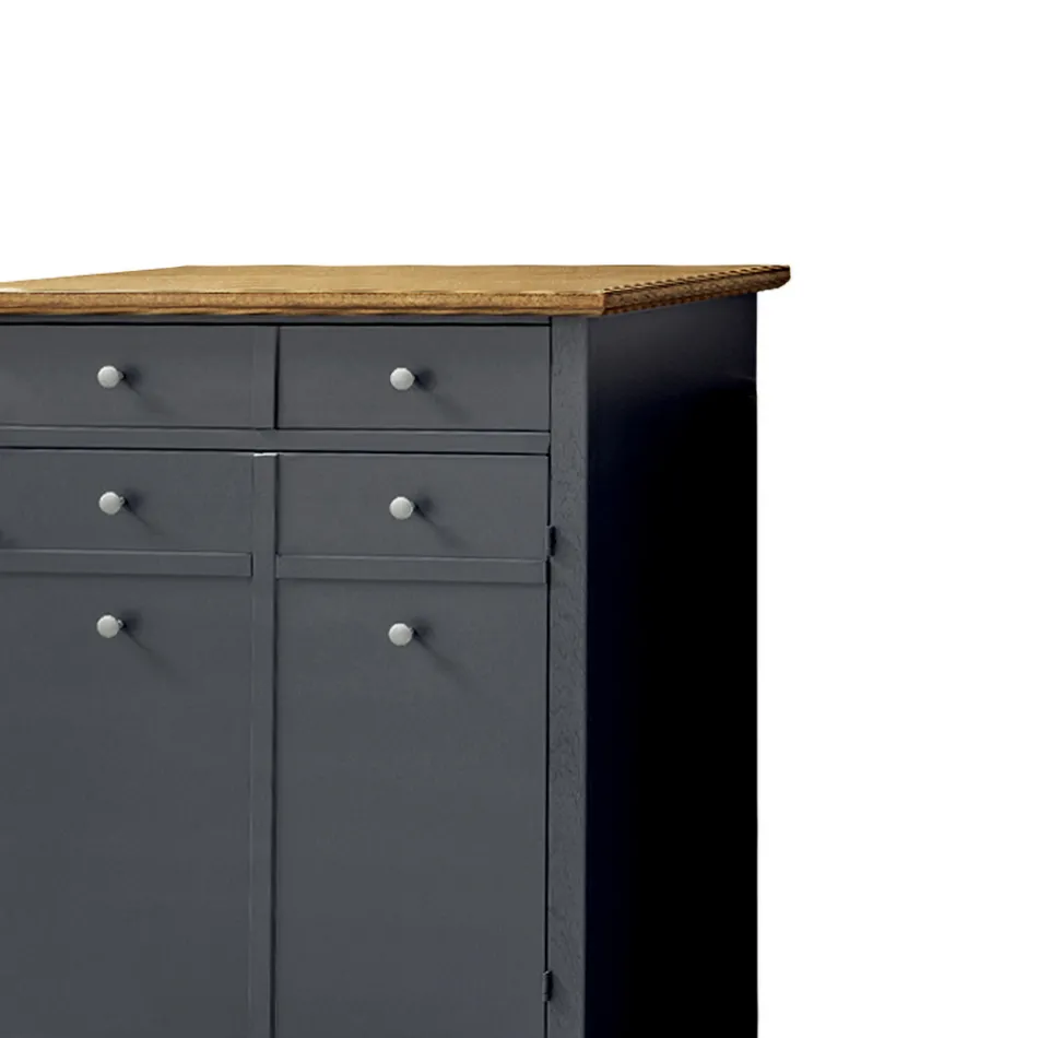 Schuhregal aus furniertem Toulipier-Holz, hergestellt in Italien – Visnus Viadurini