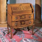 Klassischer Holzschreibtisch mit Klappe und Schubladen Made in Italy - Elegant Viadurini