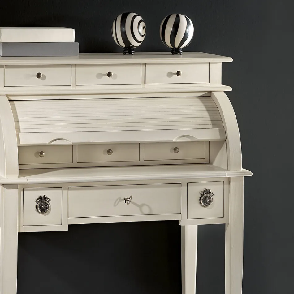 Schreibtisch mit 6 Außenschubladen, 3 Innenschubladen und 1 Fach, hergestellt in Italien – Marte Viadurini